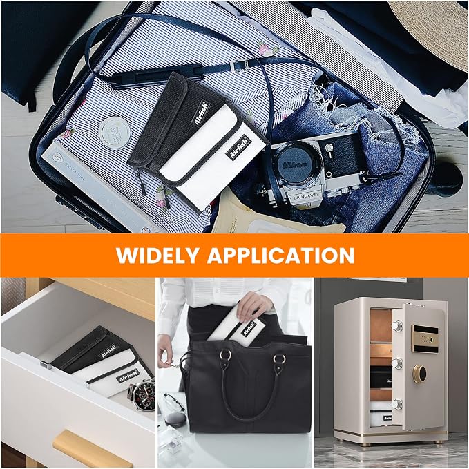 Airfish Fireproof Money Bag, 5 x 8 inches Fireproof Wallet, Waterproof Cash Bag - Image 7