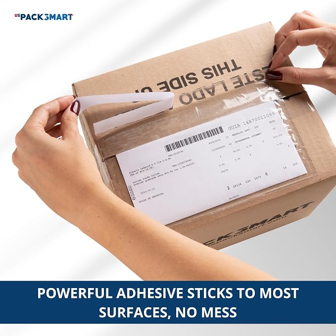 200 Units, 4.5"x5.5" Clear Packing List Shipping Pouches – Heavy Duty - Image 9