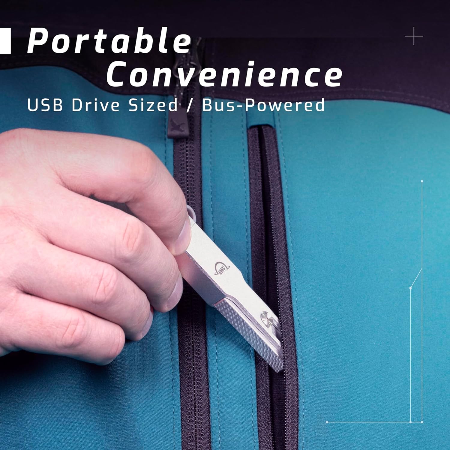 OWC Other World Computing - OWCENVPMCA05 500GB Envoy Pro mini USB-C and USB-A (10Gb/s) Portable NVMe SSD - Up to