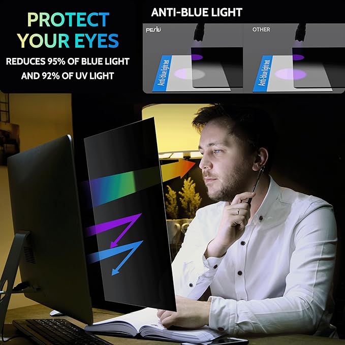 Peslv 25 Inch Privacy Screen for Computer Monitor 16:9 Aspect Ratio, Eye - Image 5