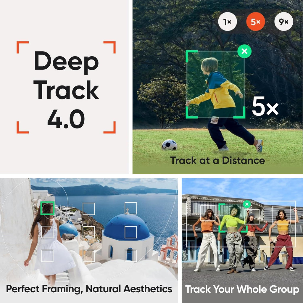 Insta360 Flow 2 Pro White - Foldable AI Phone Gimbal, Track in 200+ iOS Apps, Multi-Person & 360 Pan Tracking, Built-in Tripod/Selfie Stick, iPhone/Android Stabilizer