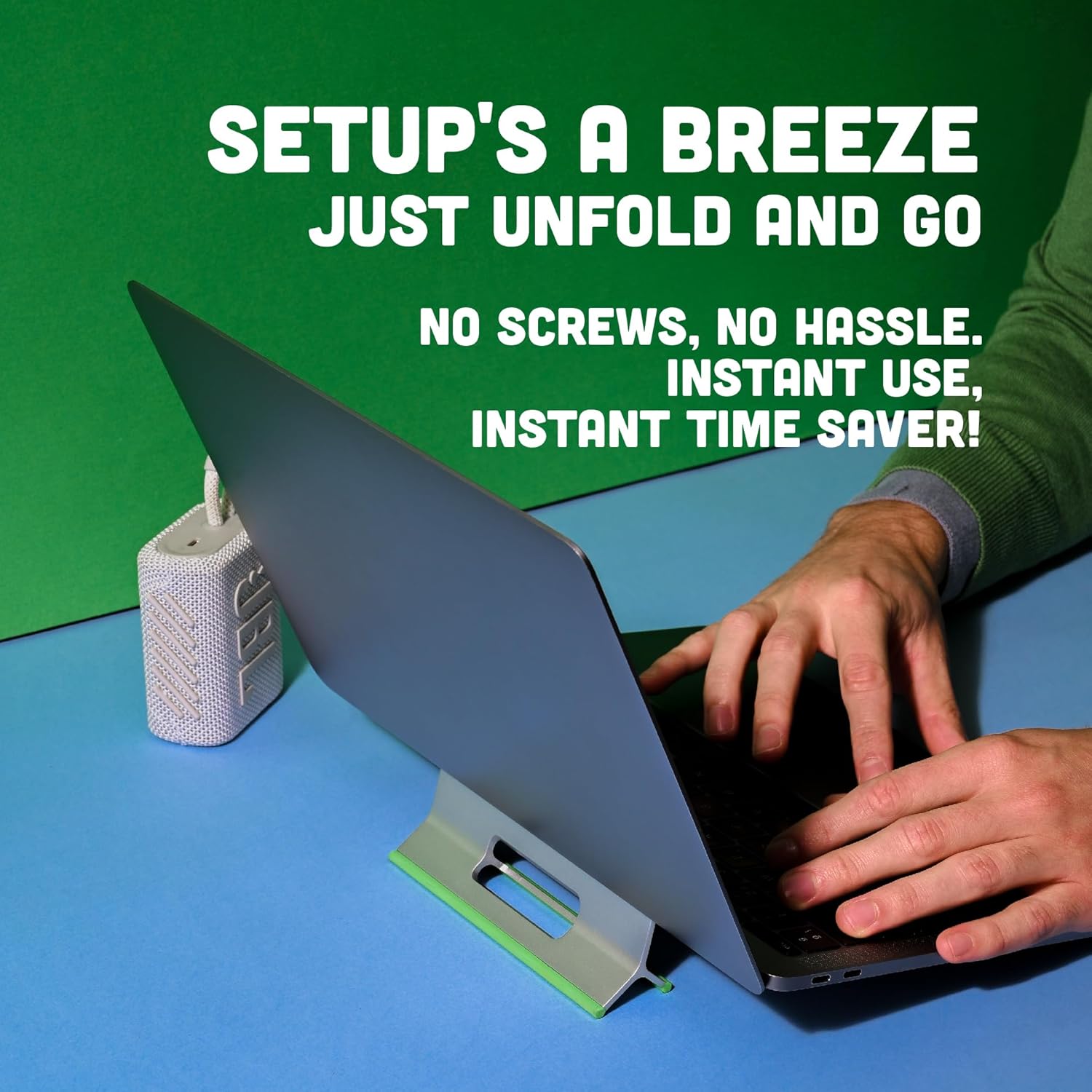 Steepy Adjustable Laptop Stand - 3 Heights Computer Stand - Portable Laptop Riser for Desk