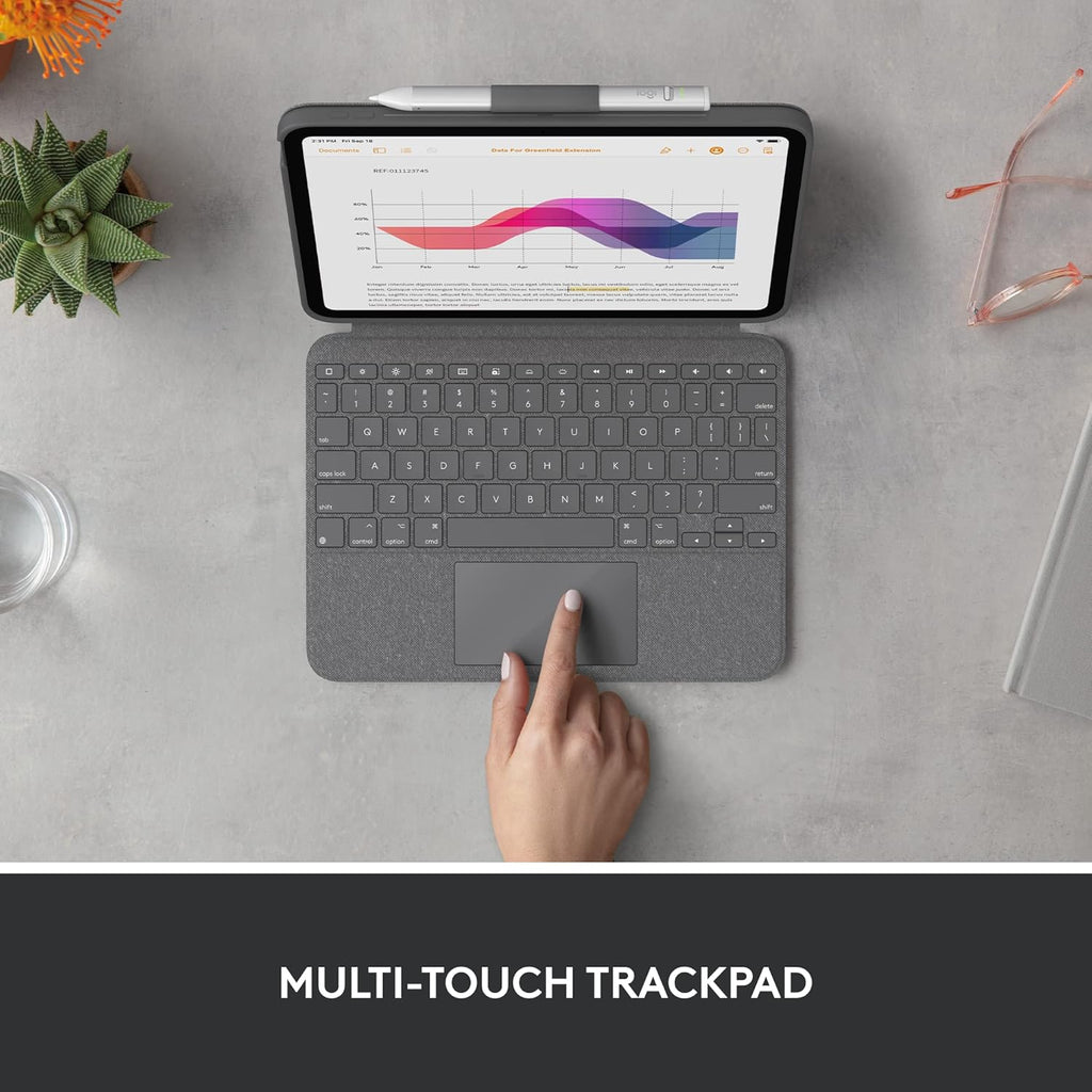 Logitech Combo Touch Keyboard Case for iPad (10th gen & A16) with Detachable Keyboard and Logitech Crayon (USB-C) Digital Pencil for All iPads (2018 Releases and Later)