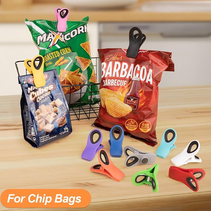 Jetmore 12 Pack Chip Clips, Bag Clips, Office Paper Clamps, Binder Clips - Image 2