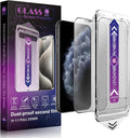 2 Pack Matte Screen Protector for iPhone 11 Pro Max and iPhon XS MAX 6.5-Inch Auto Dust Removal, No Bubbles, Tempered Glass Film, Easy Installation