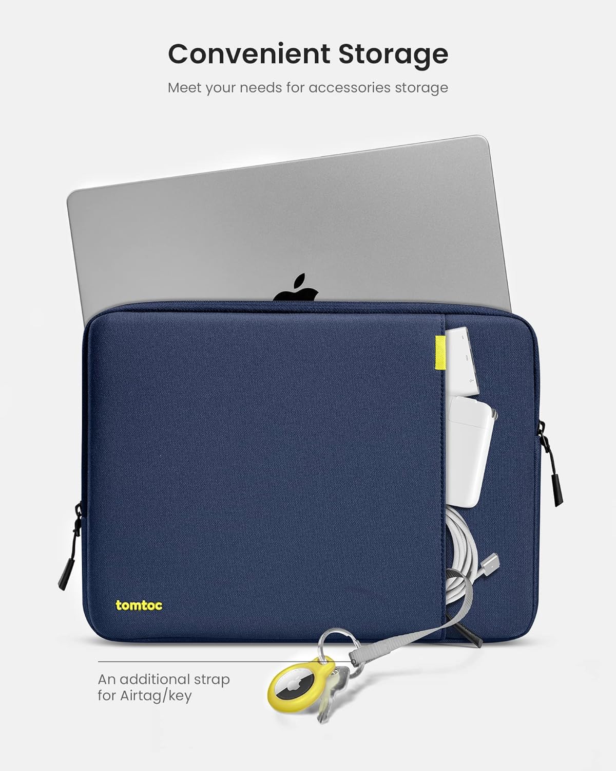 tomtoc 360° Protective Laptop Sleeve for 15-inch MacBook Air M4/A3241 2025, M3/A3114 2024, M2/A2941 2023, 15-inch MacBook Pro A1990 A1707, Dell XPS 15 Plus Laptop, Water-Resistant Computer Case Bag