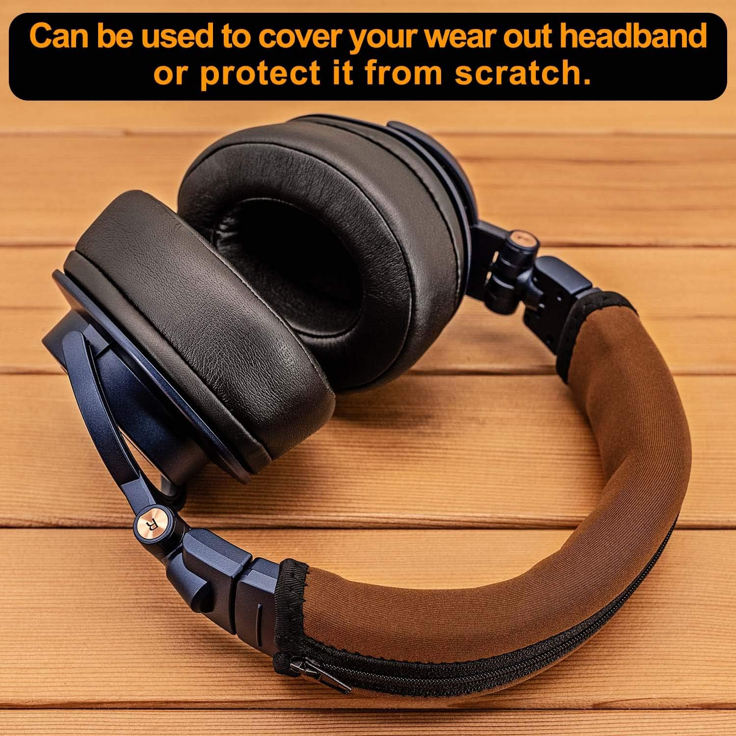 Replacement Headband Cover Compatible ATH M50X M50 M40X M40 M30X M20X Headphones (Brown)