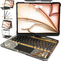 Intermerge Clear Keyboard Case for iPad Air 11" (M3/M2, 2025/2024), Air 5th/4th, Pro 11" 2022-2018, 360° Swivel Multi-Touch Trackpad, 7-Color Backlit, Pencil Holder, Type-C, Shadow Pulse
