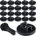 Yookeer 120 Pieces Magnetic Zip Tie Mount Multipurpose Cable Holder Magnets Magnetic Wire Management Bases with Heavy Duty Zip, Mount Nylon Cable Ties in Total (43 mm)