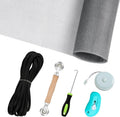 Windows Screen Replacement and Screen Door Repair Kit, 6Pcs Window Screen Fiberglass Mesh Kit - Window Screen & Screen Door Mesh & Screen Porch Repair Kit (Gray, 59" x 106")
