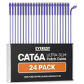 Everest Ultra Slim Cat6a Ethernet Patch Cables 15ft Purple by EverestMediaSolutions