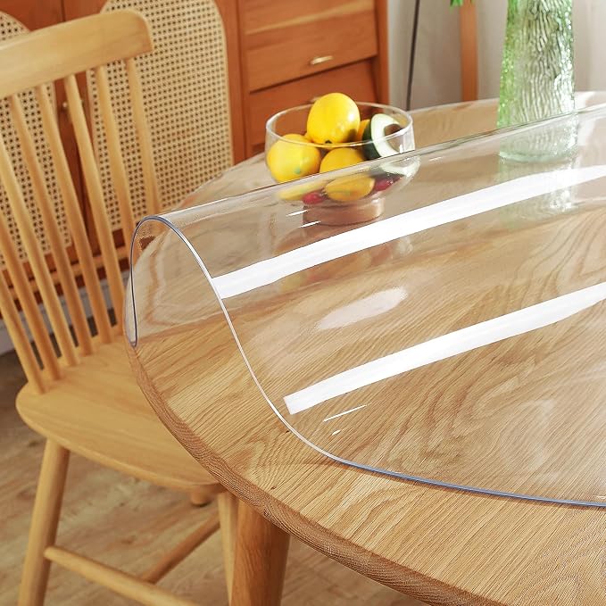 Warmstar Clear Table Protector, 2mm Thick, 38 Inch Round, Plastic Table Cover - Image 5
