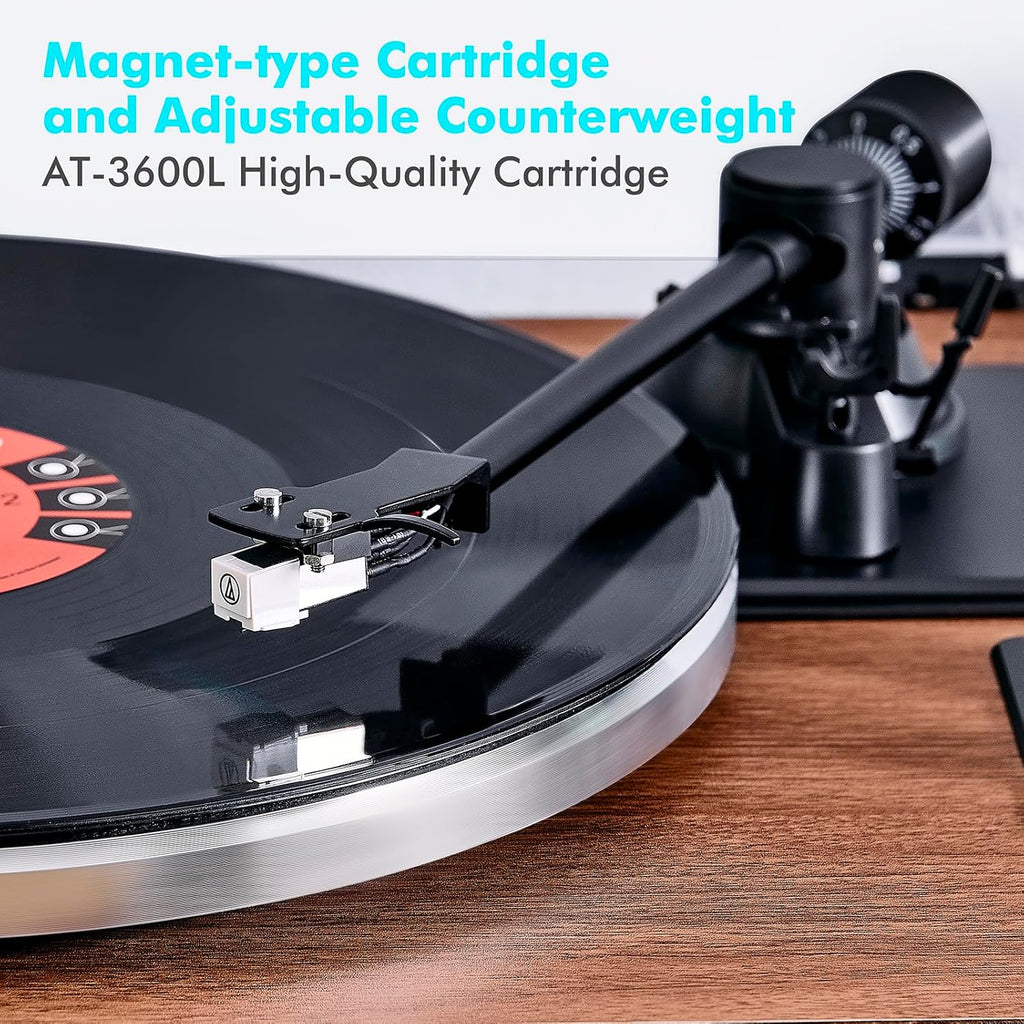 Record Player with Speakers,Turntables for Vinyl Records with Magnetic Cartridge for Home Decoration & Entertainment,Vinyl Record Player Will be a for Birthday and Christmas
