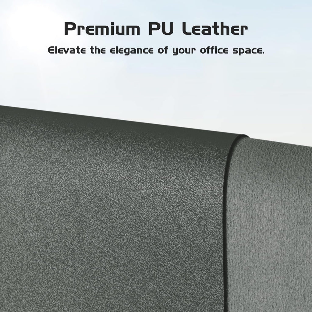 Aothia Leather Desk Pad Protector, Office Desk Mat, Large Mouse Pad, Laptop Desk Pad, Non-Slip PU Leather Desk Blotter, Waterproof Desk Writing Pad for Office and Home (Jungle Green, 47" x 17")
