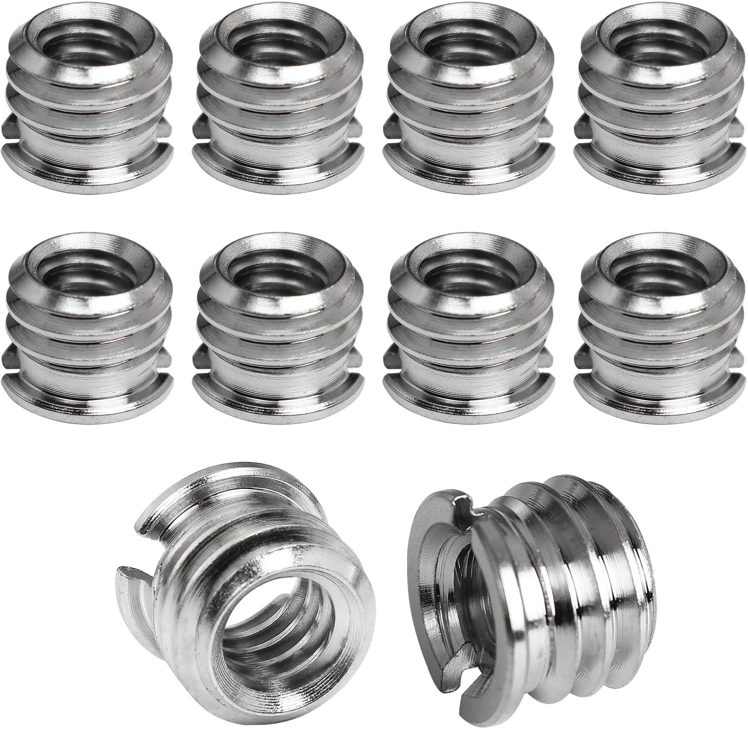 1/4"-20 Female to 3/8"-16 Male Tripod Thread Adapter LUORNG 10PCS Standard Screw Adapter Reducer Bushing Converter for DSLR Camera Camcorder Monopod Stand, 3/8 to 1/4 Tripod