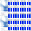 Hoteam 50 Pack USB 2.0 Flash Drives Bulk Blue Portable Thumb Drive with Hat USB Sticks Bulk with 50 Pcs Lanyards for Data Storage File Sharing Commercial Gift(8GB)