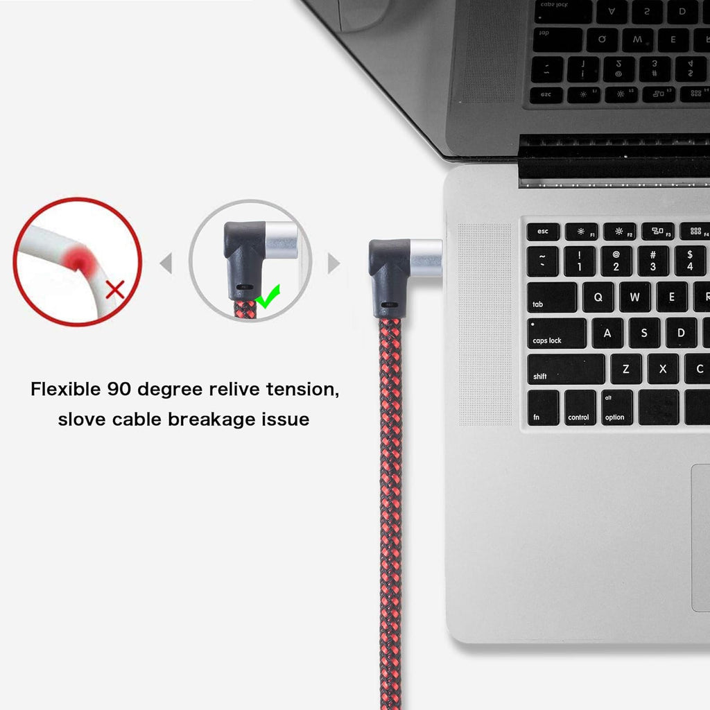 Male to Male Audio Cable 12Ft, 90 Degree TRRS 3.5mm 4 Pole Nylon Braided Stereo Auxiliary Cable for Headphones, PS4, Phone, Tablets, Headset, PC, Laptop and More