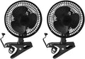 JOEY'Z 2 Pack - 6 INCH - 2 Speed - Adjustable Tilt, Whisper Quiet Operation Clip-On-Fan - Black