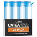 Everest Ultra Slim Cat6a Ethernet Patch Cables 1ft Blue by EverestMediaSolutions