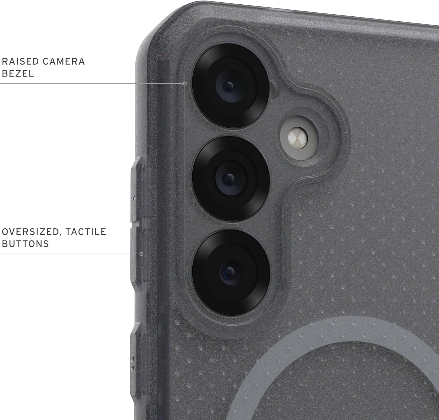URBAN ARMOR GEAR UAG Designed for Samsung Galaxy S25 Case 6.2" DOT - Compatible with Magnetic Charging Slim Transparent Rugged Military Drop Tested Protective Cover, Ash