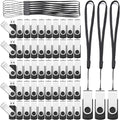 Aoriher 50 Pack USB 2.0 Flash Drives Bulk, Portable USB Thumb Drives with Lanyards, Swivel Flash Drives Thumb Drives for Office School Data Storage (128MB)