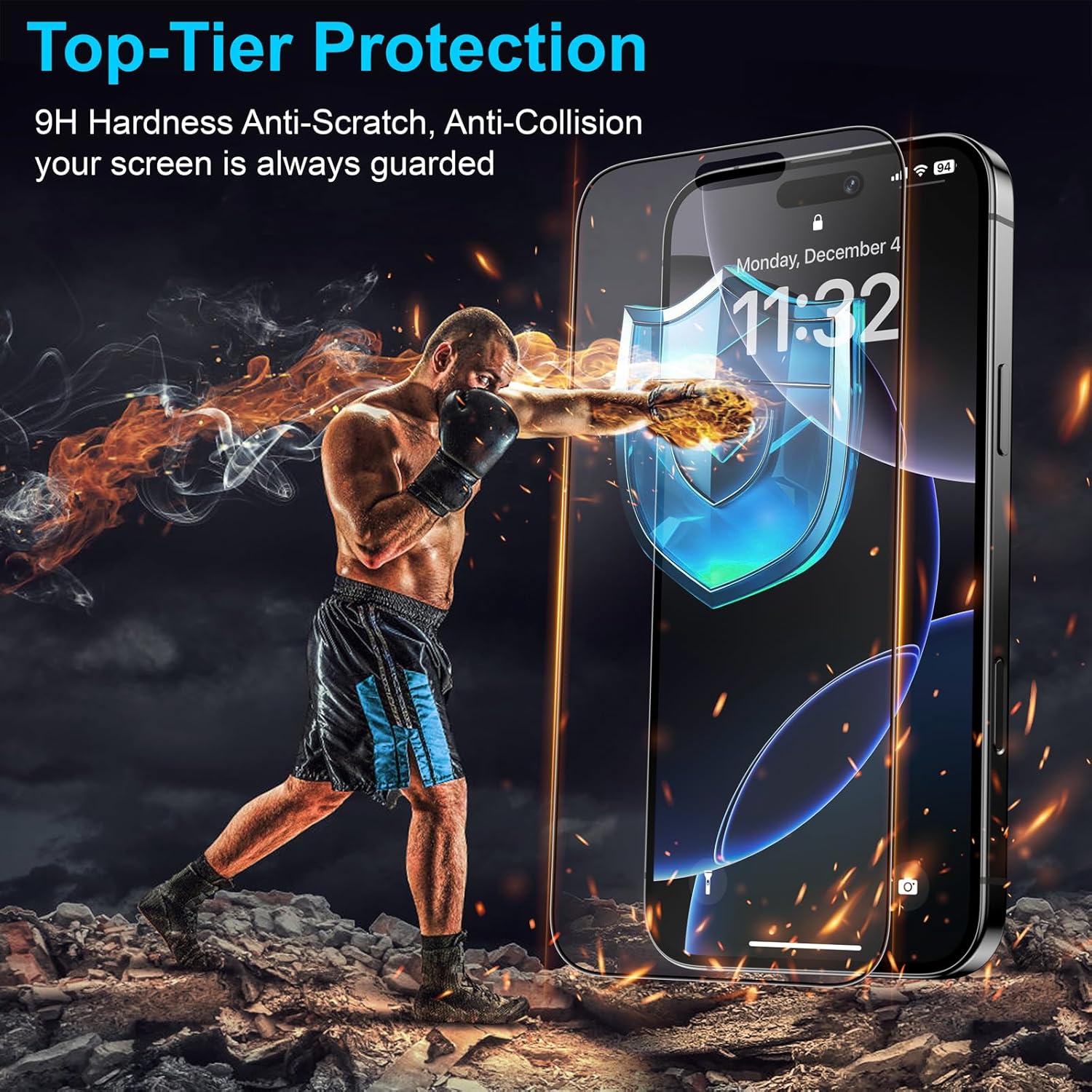 Mothca 2 Pack Matte Glass Screen Protector for iPhone 16 Plus/iPhone 15 Plus 6.7” [Auto Fit Box Dust-Free] Full Coverage Anti-Glare & Anti-Fingerprint Tempered Glass, Bubble Free, Smooth as Silk