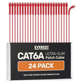 Everest Ultra Slim Cat6a Ethernet Patch Cables 10ft Red by EverestMediaSolutions