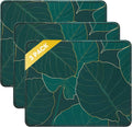 JIKIOU 3 Pack Mouse Pad with Stitched Edge, Comfortable Mouse Pads with Non-Slip Rubber Base, Washable Mousepads Bulk with Lycra Cloth, Mouse Pads for Computers Laptop Mouse 10.2x8.3x0.12in Leaf