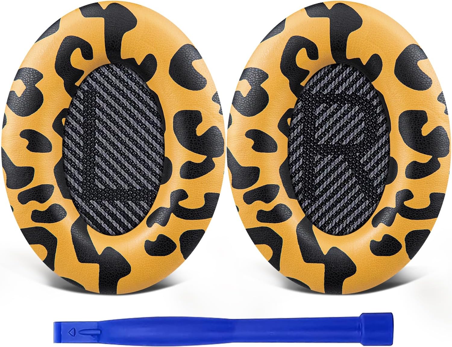 SoloWIT Replacement Earpads Cushions for Bose QuietComfort 35 (QC35) & Quiet Comfort 35 II (QC35 ii) Headphones, Ear Pads with Softer Leather, Noise Isolation Foam, Added Thickness (Tiger Stripes)