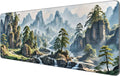 Dynippy Thin Extended Gaming Mouse Pad （31.5 * 11.8 * 0.08 inch） with Stitched Edges Large Mousepad Long XXL Keyboard and Mouse pad Desk Mat for Gaming Office & Home - Landscape Painting