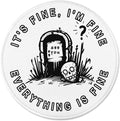 ITNRSIIET Round Mouse Pad with Stitched Edge Premium-Textured Waterproof Non-Slip Rubber Base Desktop Protection Mat Diameter 8.7 inches, Humorous Tombstone