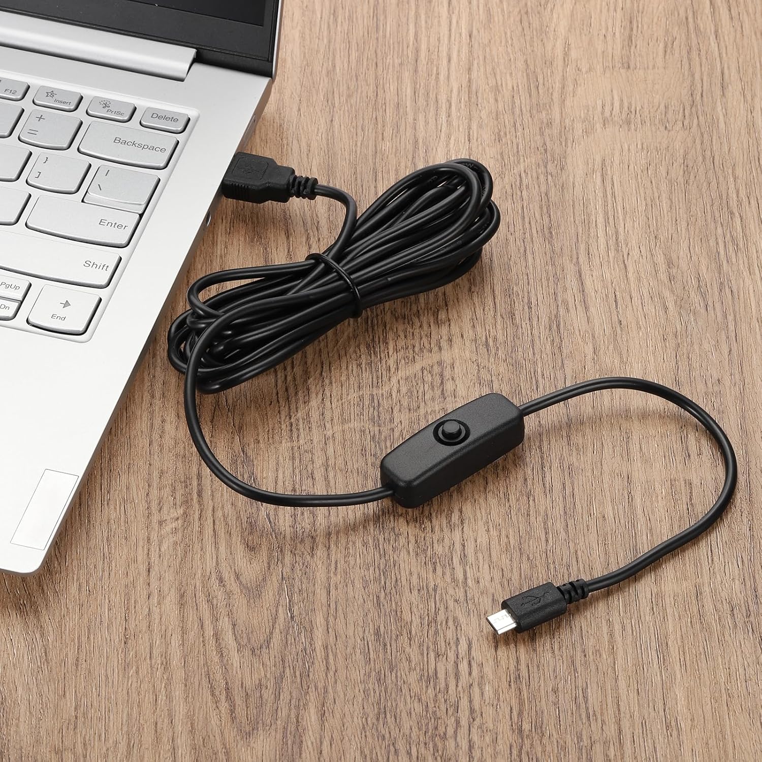 MECCANIXITY USB Extension Cable with ON/Off Button Switch 2m USB Male to Female Extension Cord for Desk Lamp Fan LED Light Strip Black Pack of 2