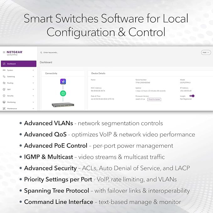 NETGEAR 28-Port 10G/Multi-Gigabit Ethernet Smart Switch - Image 3