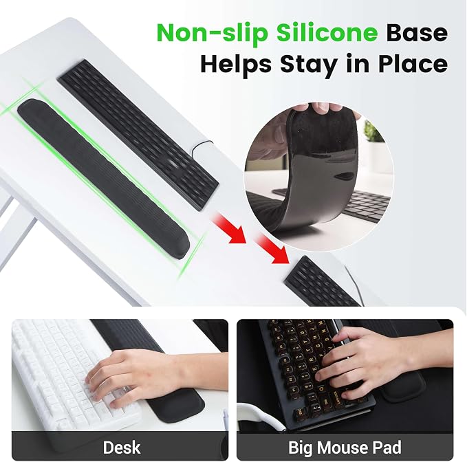 MEKASS Ergonomic Mouse Wrist Rest, Premium Memory Foam Mouse Wrist Pad Support - Image 5