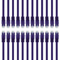 GearIT 24-Pack, Cat5e Ethernet Patch Cable 3 Feet - Snagless RJ45 Computer LAN Network Cord, Purple - Compatible with 24 48 Port Switch POE Rackmount 24port Gigabit
