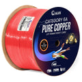 Newyork Cables Cat6a Plenum Cable 1000ft - Certified 100% Solid Pure Copper CAT6 A Ethernet Cable – 23 AWG, 750 MHz, PoE++ - Unshielded Twisted Pair - Cat 6a 10 GB High Speed for Networking & Gaming