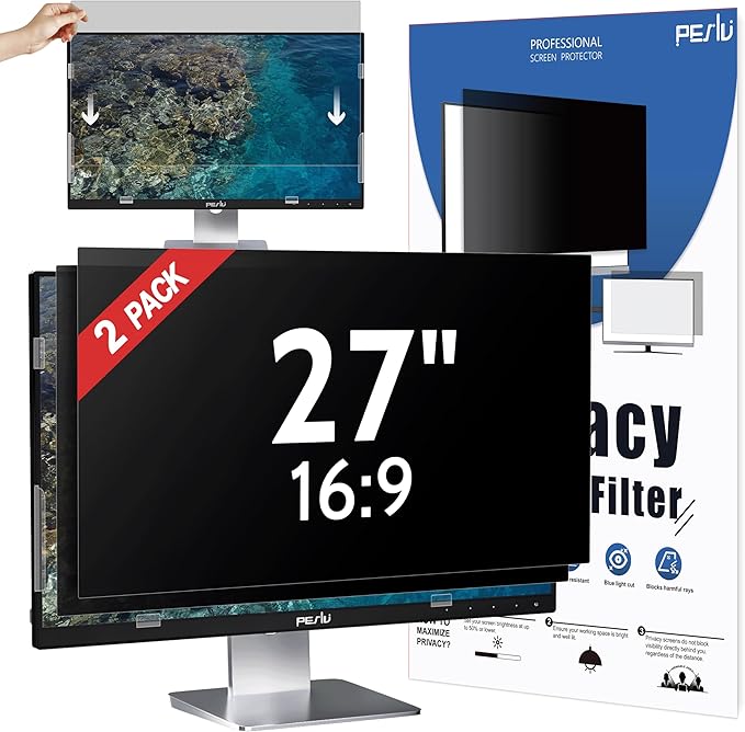 Peslv 27 Inch Privacy Screen for Computer Monitor 16:9 Aspect Ratio, Eye by peslv