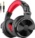 OneOdio Wired Over Ear Headphones Studio Monitor & Mixing DJ Stereo Headsets with 50mm Neodymium Drivers and 1/4 to 3.5mm Jack for AMP Computer Recording Podcast Keyboard Guitar Laptop - Red