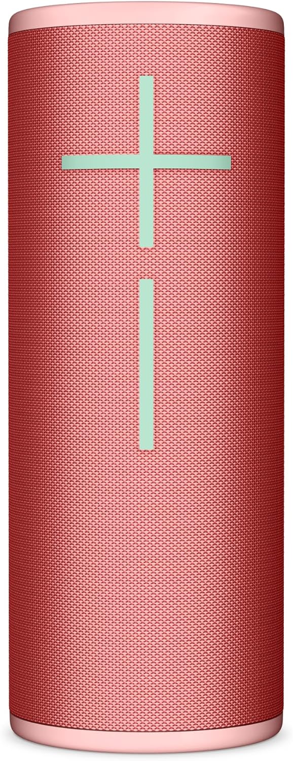 Ultimate Ears Boom 4 Portable Waterproof Bluetooth Speaker with 360-Degree Immersive Sound, Outdoor Floating Speaker, 15-Hour Battery, 147ft Range - Red