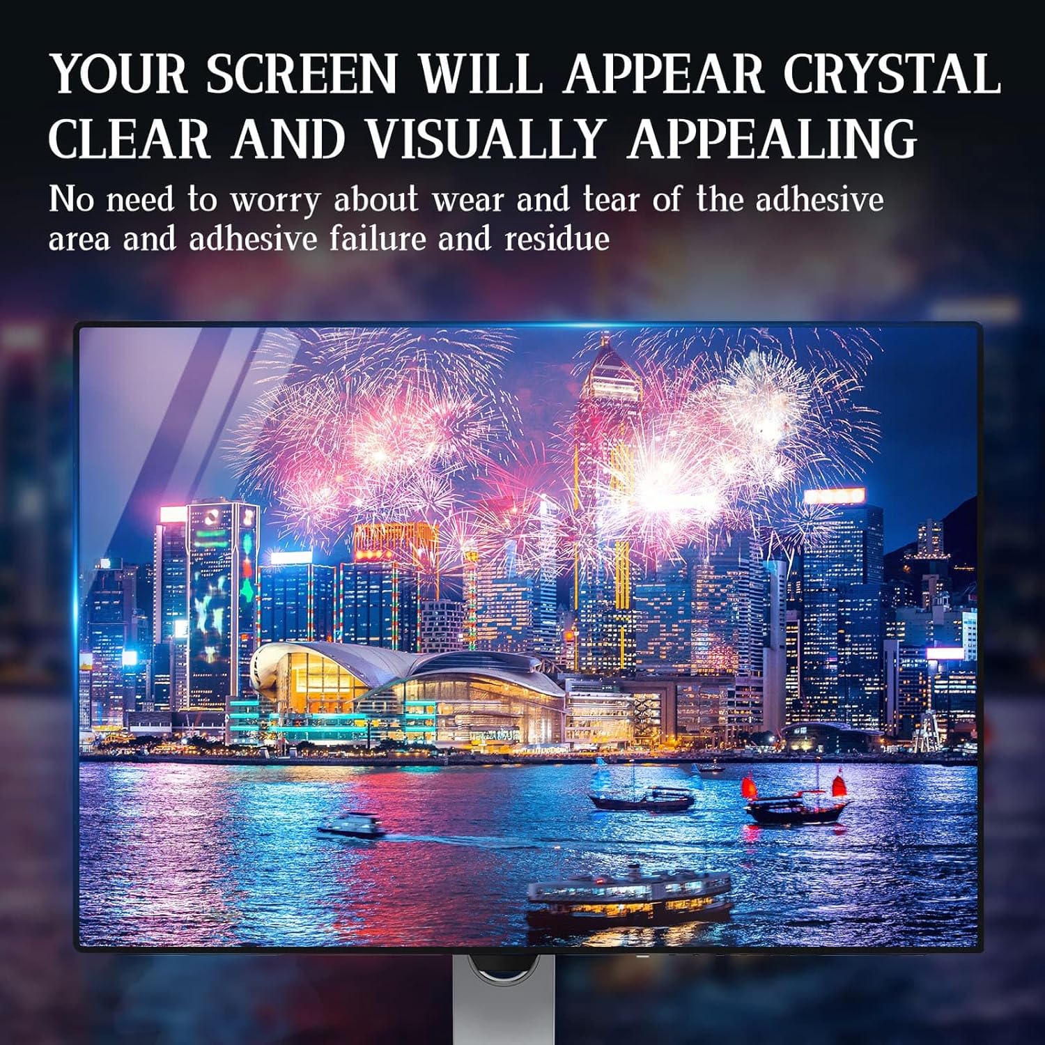 Magnetic Computer Privacy Screen 24 inch, Hanging Privacy Screen for Computer Monitor for 16:9 Frameless Monitor, Eye Protection Anti Glare Anti Blue Light Filter