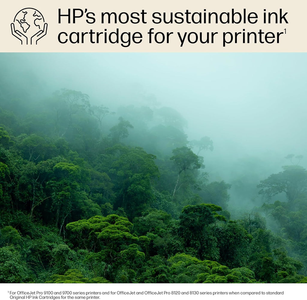 HP 923e EvoMore High Yield Cyan Ink Cartridge | Works OfficeJet 8120 Series, OfficeJet Pro 8130 Series | Carbon Neutral | 4K0T4LN