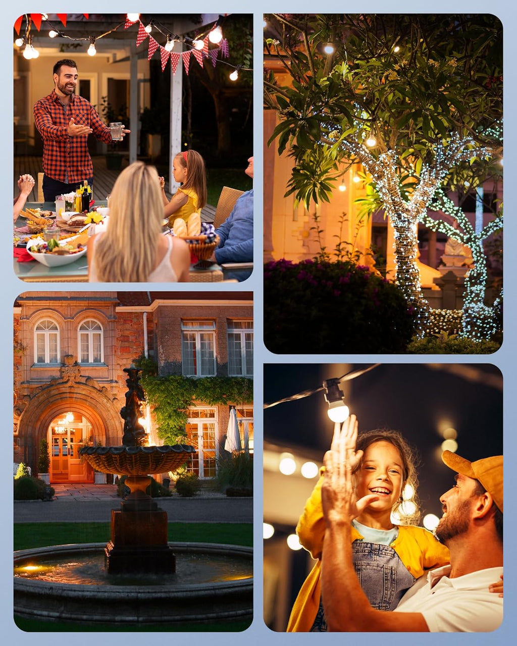 DEWENWILS Light Timer Outdoor Weatherproof, Heavy Duty 3-Prong Grounded Outlet, Dusk to Dawn and 2/4/6/8 Countdown Timer for String Light, UL Listed