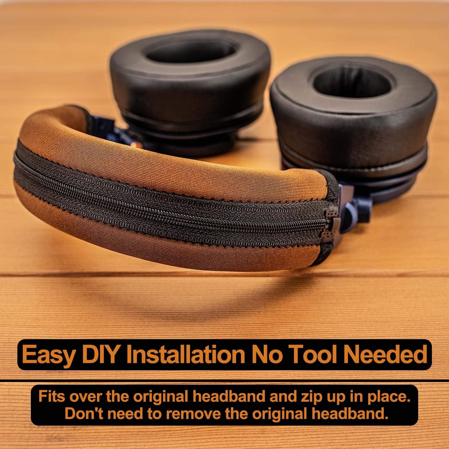Replacement Headband Cover Compatible ATH M50X M50 M40X M40 M30X M20X Headphones (Brown)