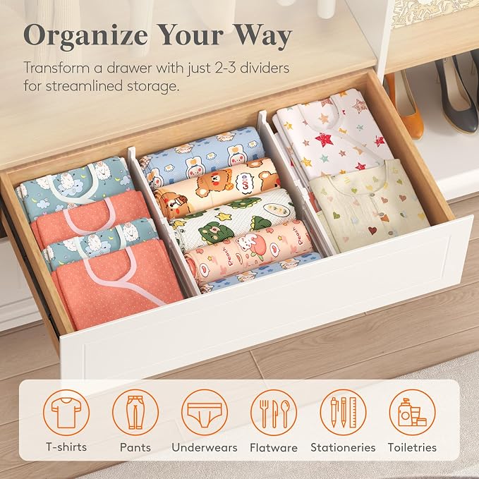 Lifewit 6 Pack 5" High Drawer Dividers - Image 9