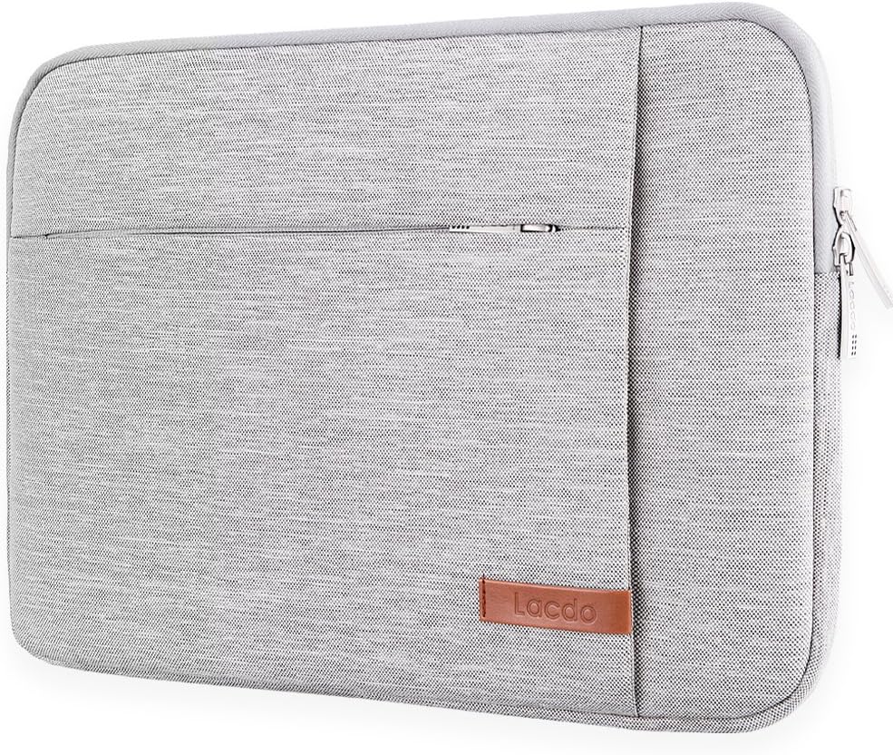 Lacdo Laptop Sleeve Case for 14 inch New MacBook Pro M4/M3/M2/M1 Chips Pro Max A3112 A3401 A3185 A2918 A2992 A2779 2024-2021, 13.8" 13.5" Microsoft Surface Laptop 7th 6 5 4 3 Computer Bag, Gray