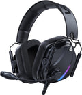 HW12 Gaming Headset for PC,PS5,PS4,Xbox One,Switch,Gaming Headphones with Microphone Wired Headset with 3.5mm Audio Jack(Black)
