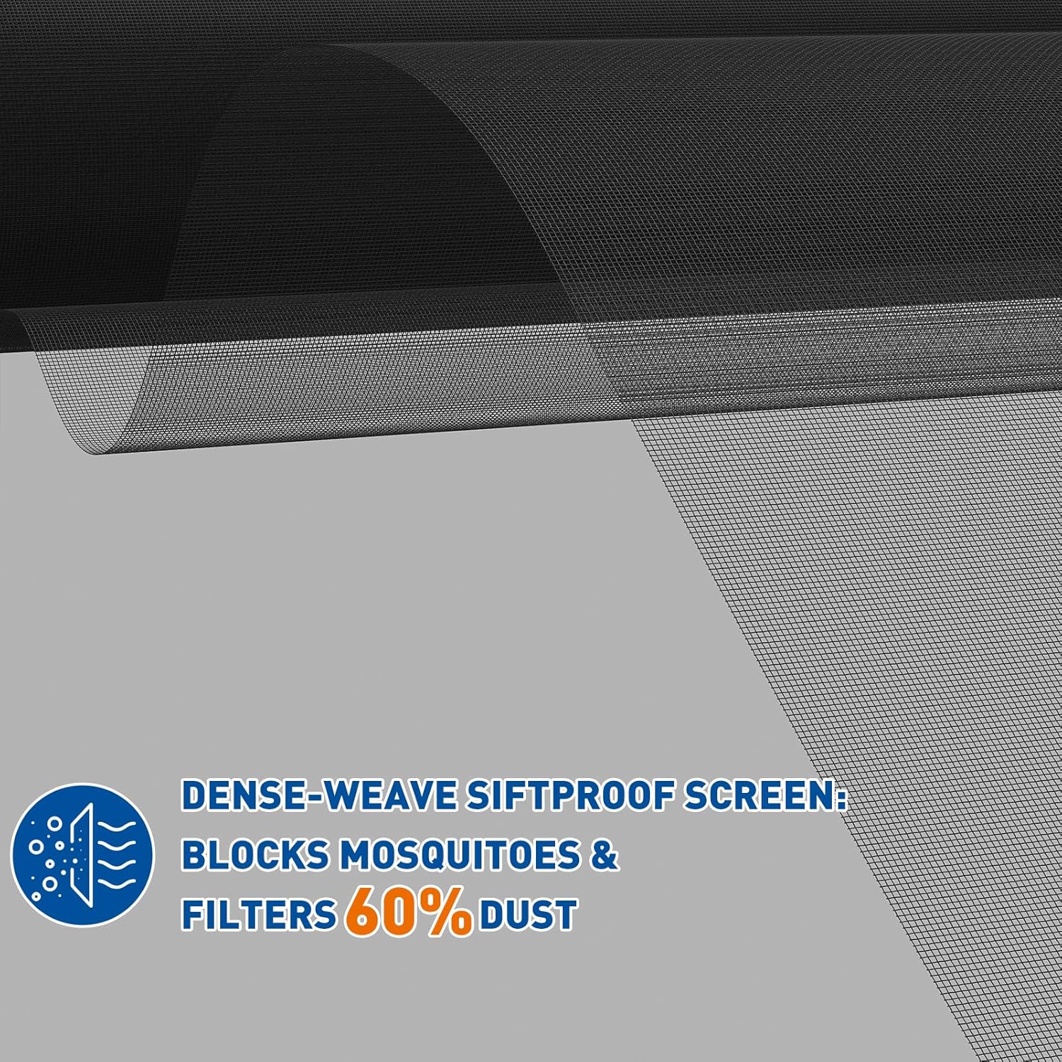 MAGZO Window Screen Replacement Mesh Roll, 37.4in × 16.4ft Upgraded Density 48x48 Mesh 0.12mm WD High Definition Siftproof Screen for Porch Doors Repair Kit, Ideal for Patio, Sliding Doors
