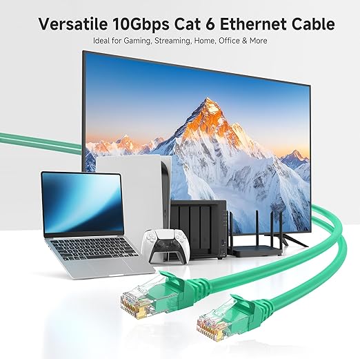 Cable Matters 10Gbps Snagless Short Cat 6 Ethernet Cable - 3ft - Image 2