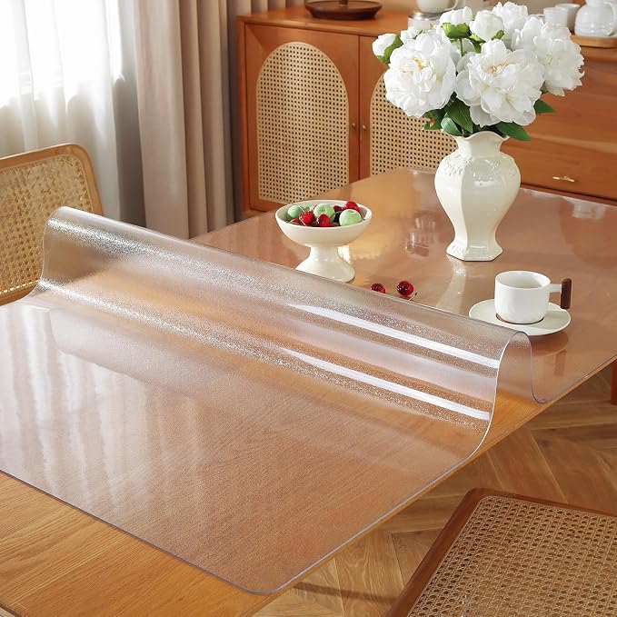 OstepDecor Frosted Clear Table Cover Protector 40 x 78 Inch, 1.5mm Thick by OstepDecor