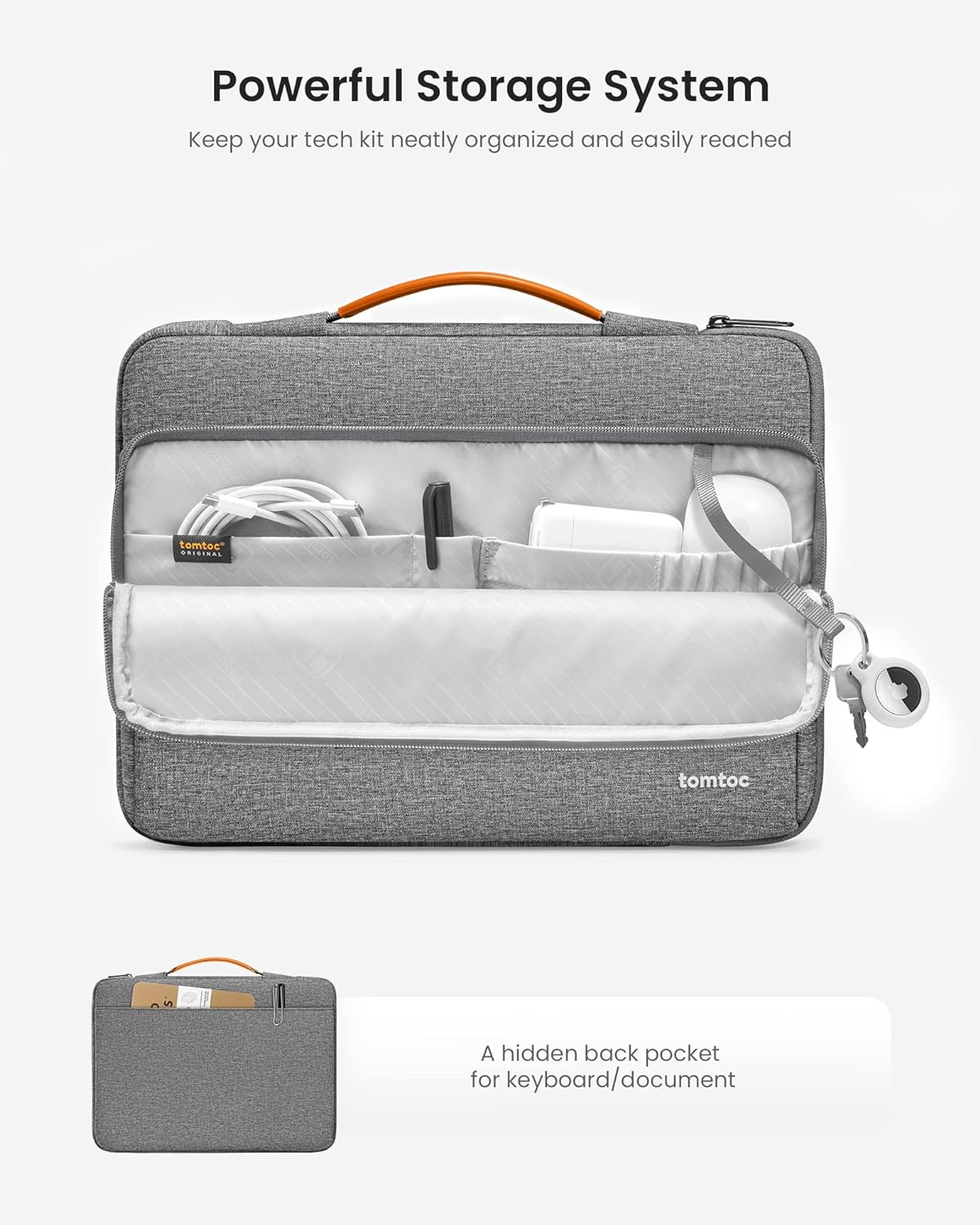tomtoc 360 Protective Laptop Carrying Case compatible with 14-inch MacBook Pro M5/M4/M3/M2/M1 Pro/Max A3434 A3112 A3401 A3185 2025-2021, 12.9-13 Inch iPad Pro/Air, Water-Resistant Accessory Sleeve Bag